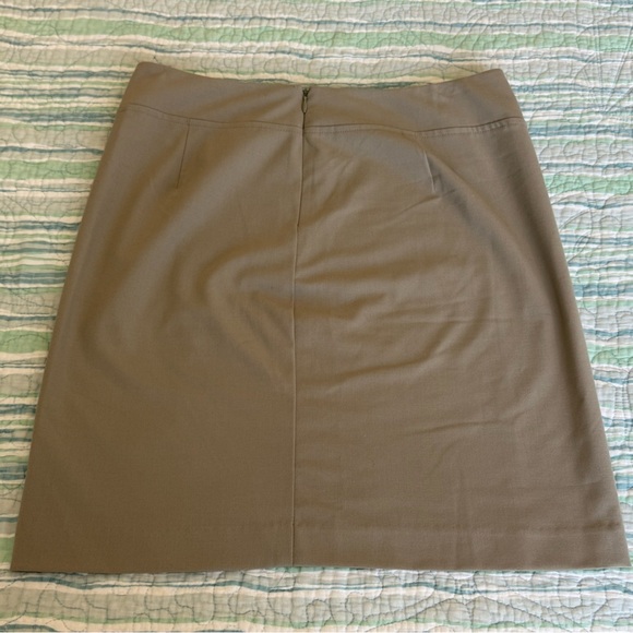 The Limited Tan A-Line Mini Skirt with Slit - Picture 3 of 5